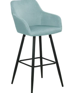 Set di 2 sedie alte CASMALIA Velluto Azzurro