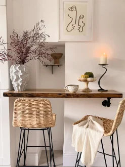 Set di 2 sedie alte CASSITA Rattan Naturale