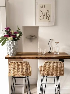 Set di 2 sedie alte CASSITA Rattan Naturale