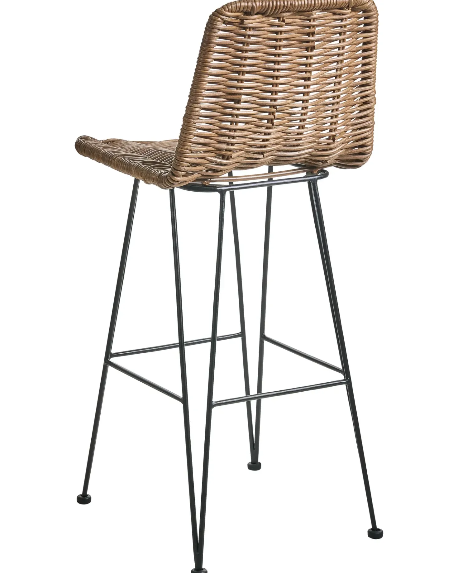 Set di 2 sedie alte CASSITA Rattan Marrone
