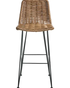 Set di 2 sedie alte CASSITA Rattan Marrone