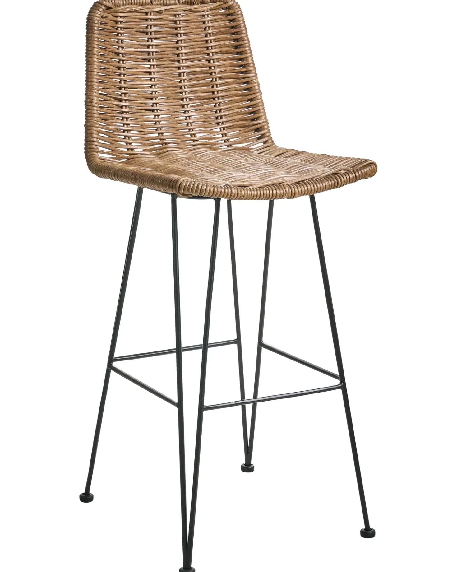 Set di 2 sedie alte CASSITA Rattan Marrone