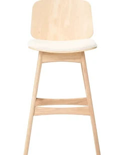 Set di 2 sedie alte CHARLESTON Legno Marrone chiaro/Beige chiaro