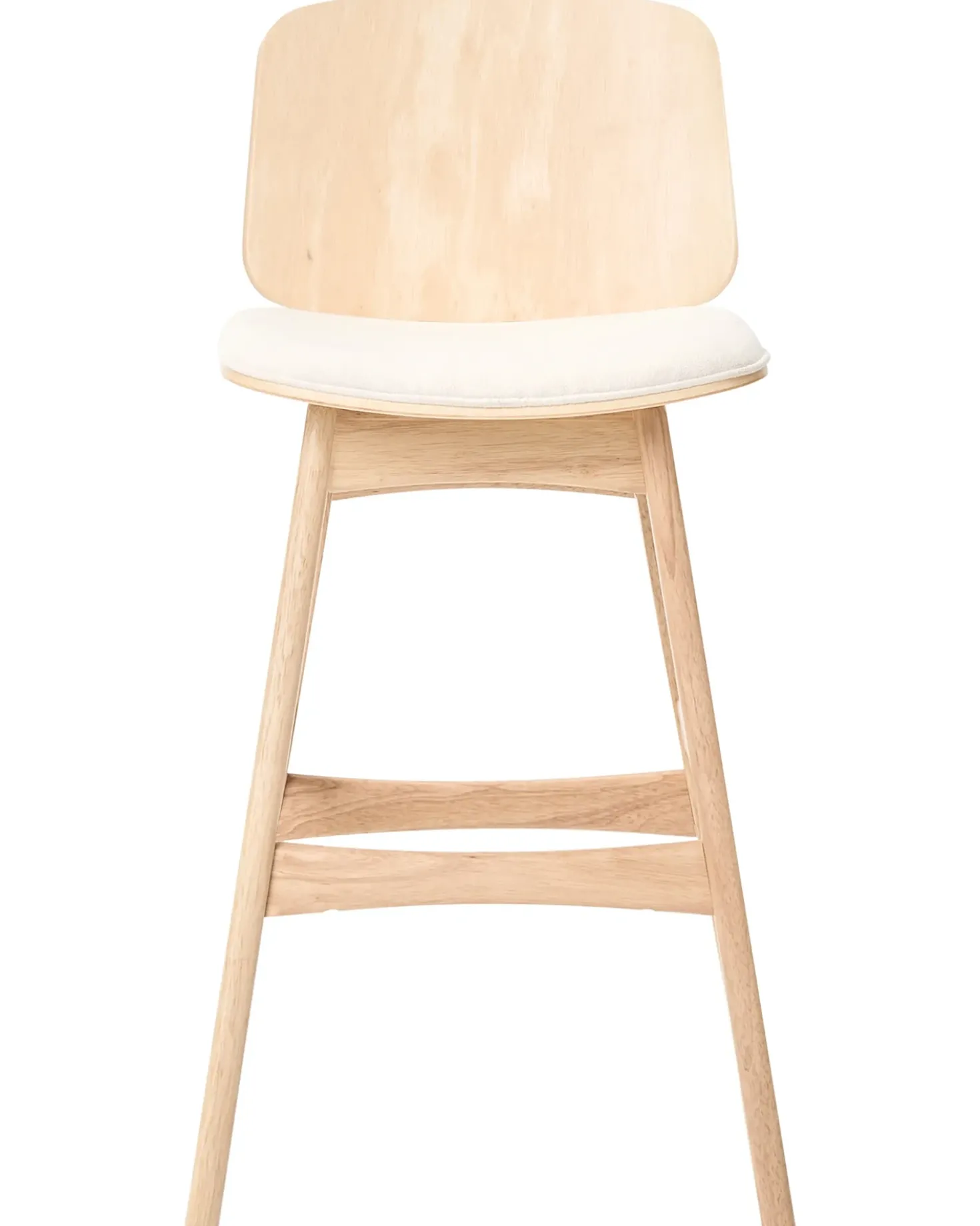 Set di 2 sedie alte CHARLESTON Legno Marrone chiaro/Beige chiaro
