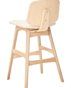 Set di 2 sedie alte CHARLESTON Legno Marrone chiaro/Beige chiaro