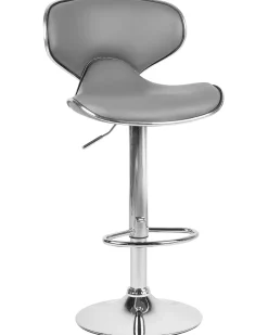 Set di 2 sedie alte CONWAY Pelle sintetica Grigio