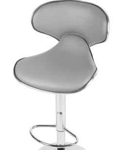 Set di 2 sedie alte CONWAY Pelle sintetica Grigio