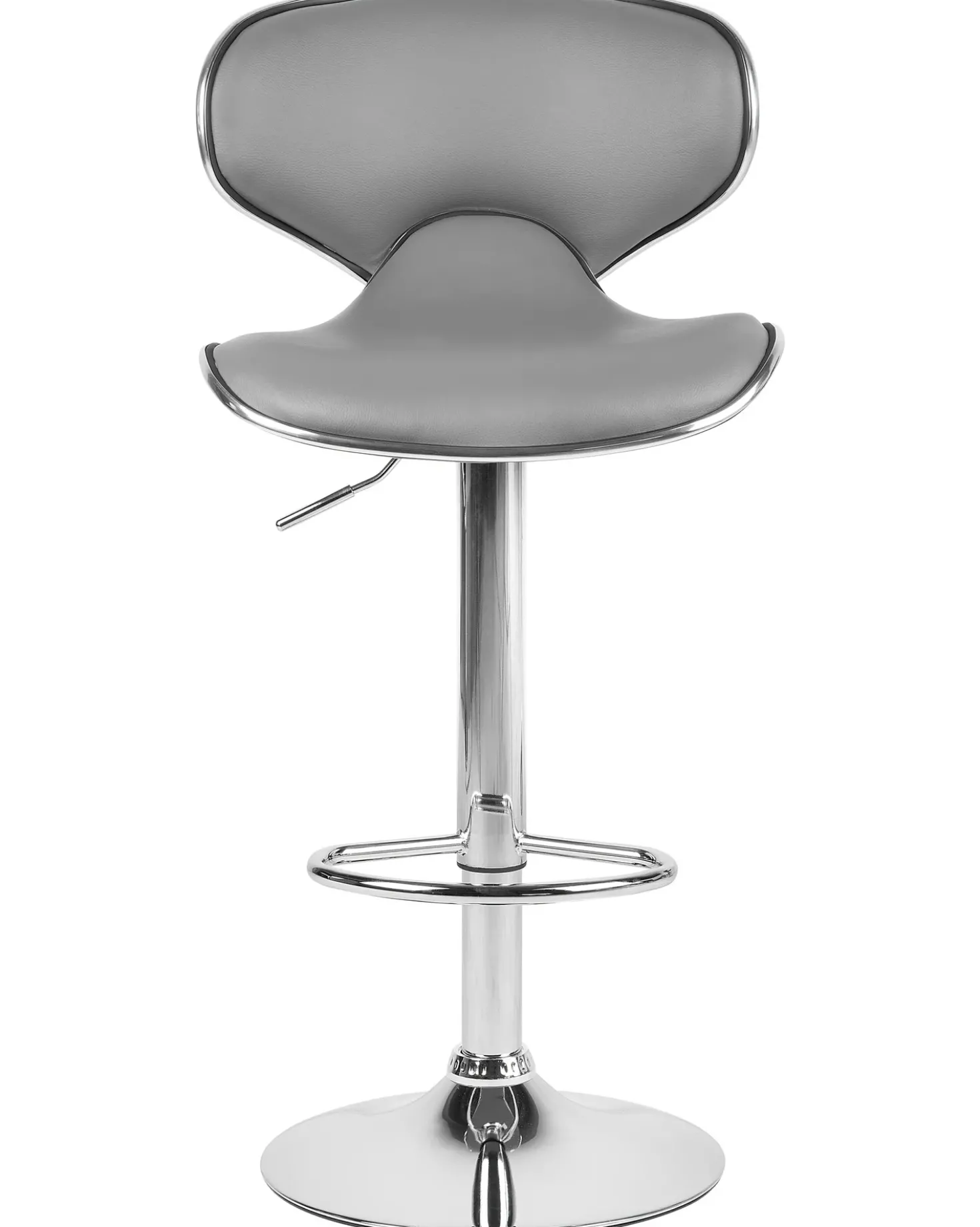 Set di 2 sedie alte CONWAY Pelle sintetica Grigio