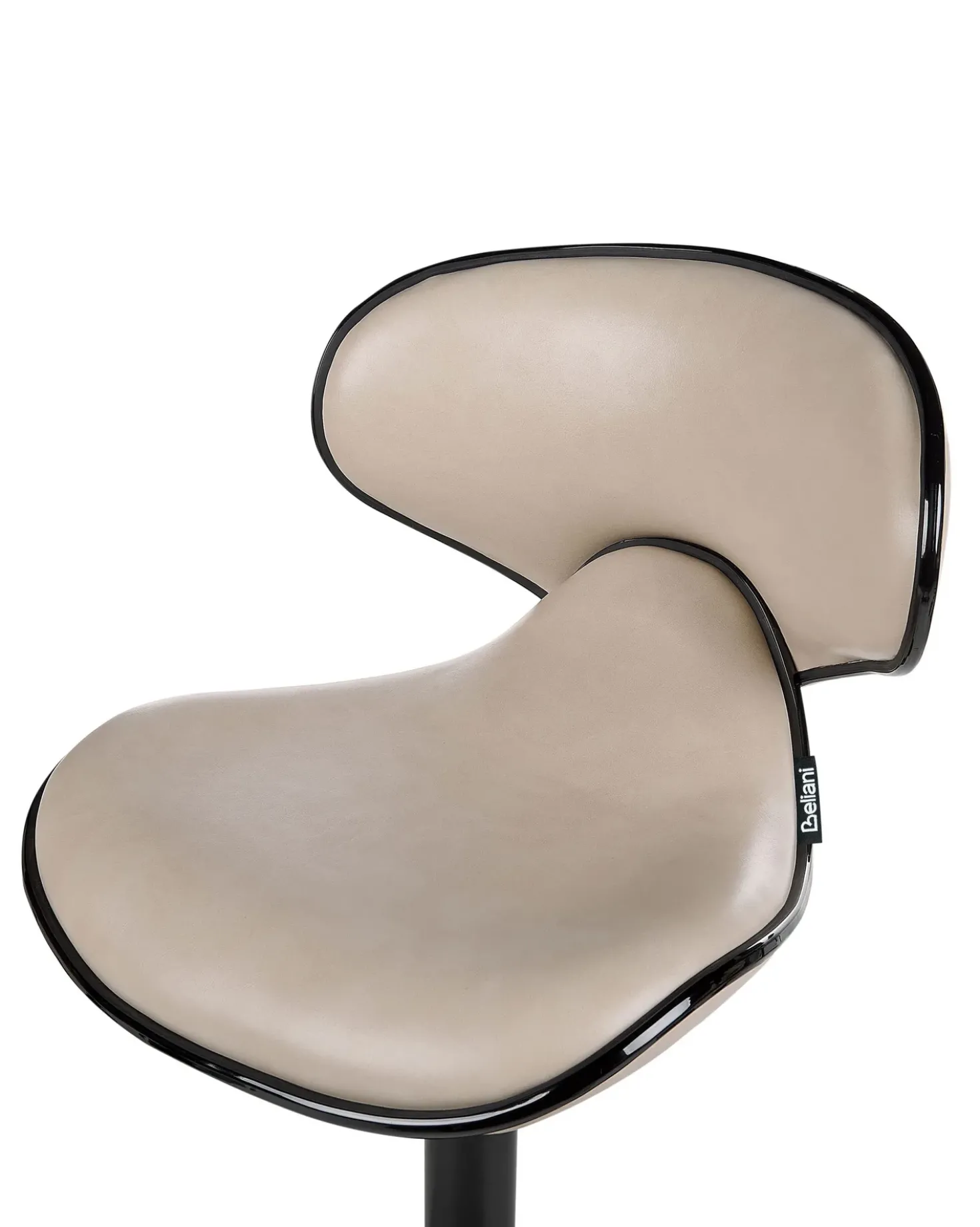 Set di 2 sedie alte CONWAY Pelle sintetica Beige chiaro