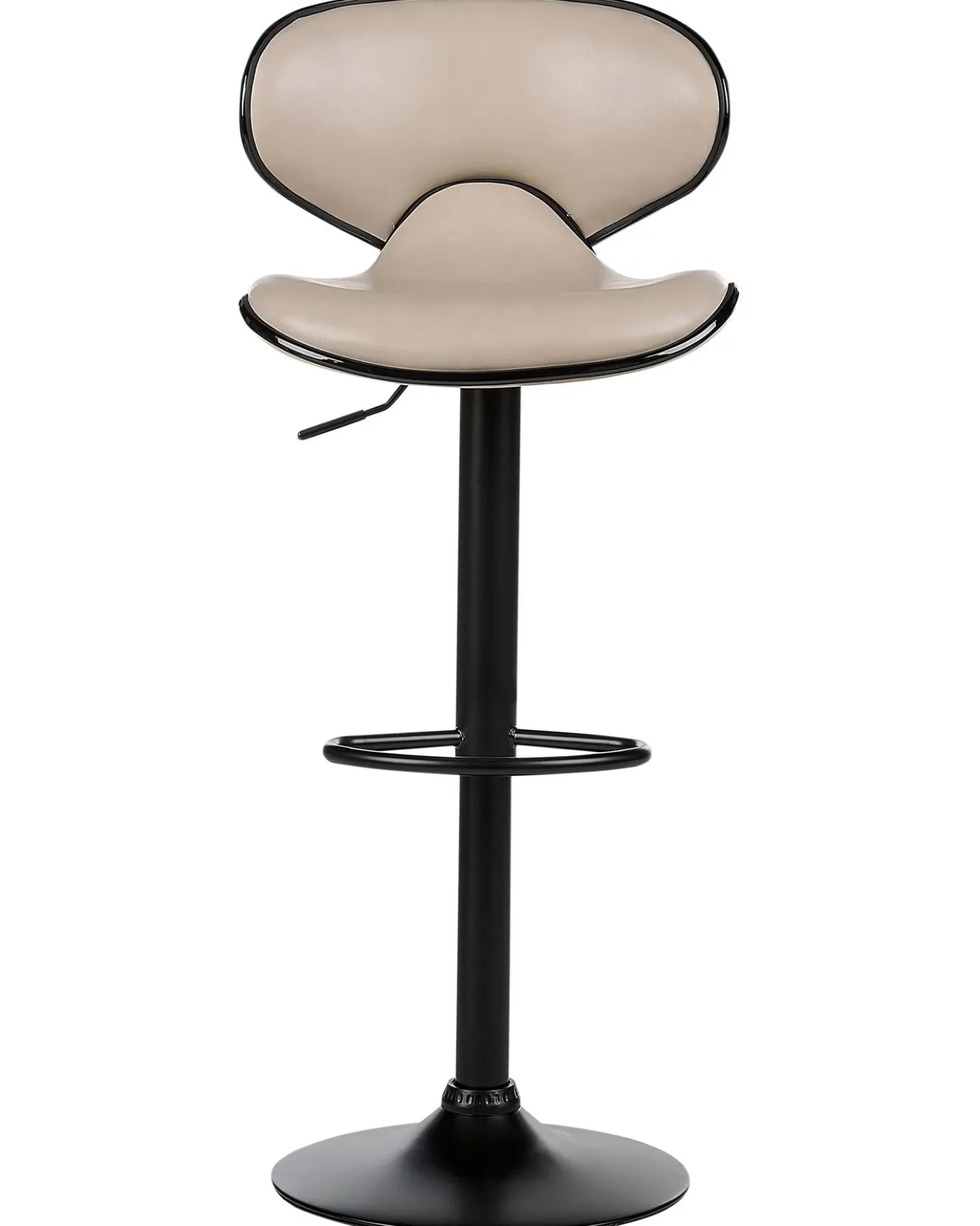Set di 2 sedie alte CONWAY Pelle sintetica Beige chiaro
