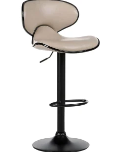 Set di 2 sedie alte CONWAY Pelle sintetica Beige chiaro