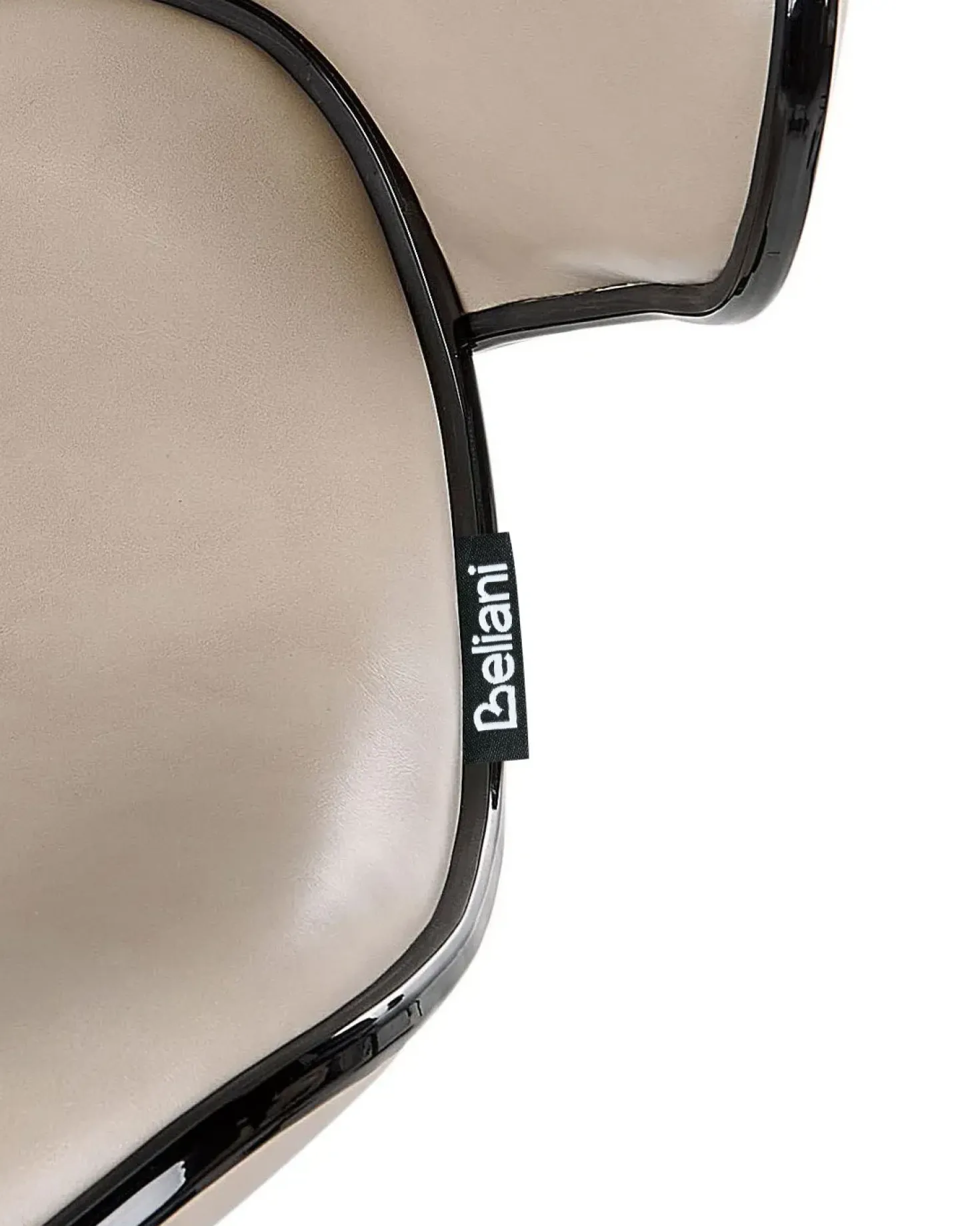 Set di 2 sedie alte CONWAY Pelle sintetica Beige chiaro