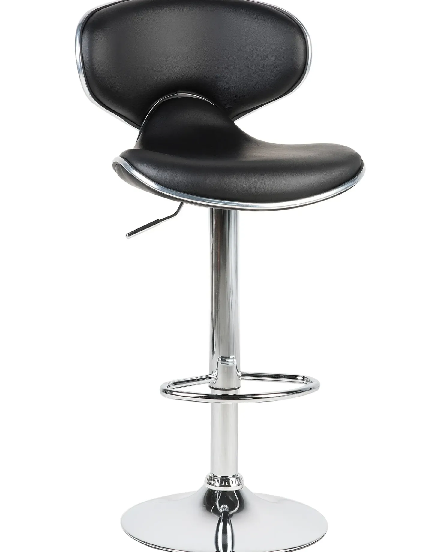Set di 2 sedie alte CONWAY Pelle sintetica Nero