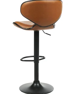 Set di 2 sedie alte CONWAY Pelle sintetica Marrone dorato