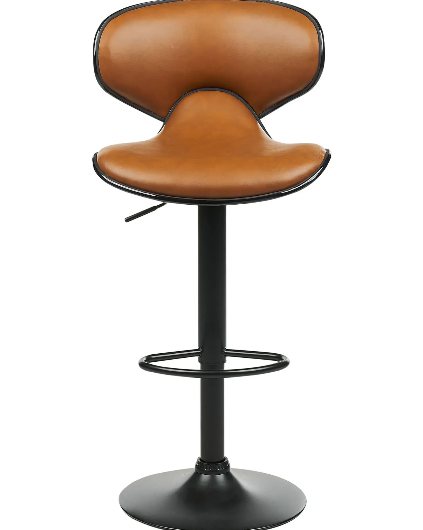 Set di 2 sedie alte CONWAY Pelle sintetica Marrone dorato