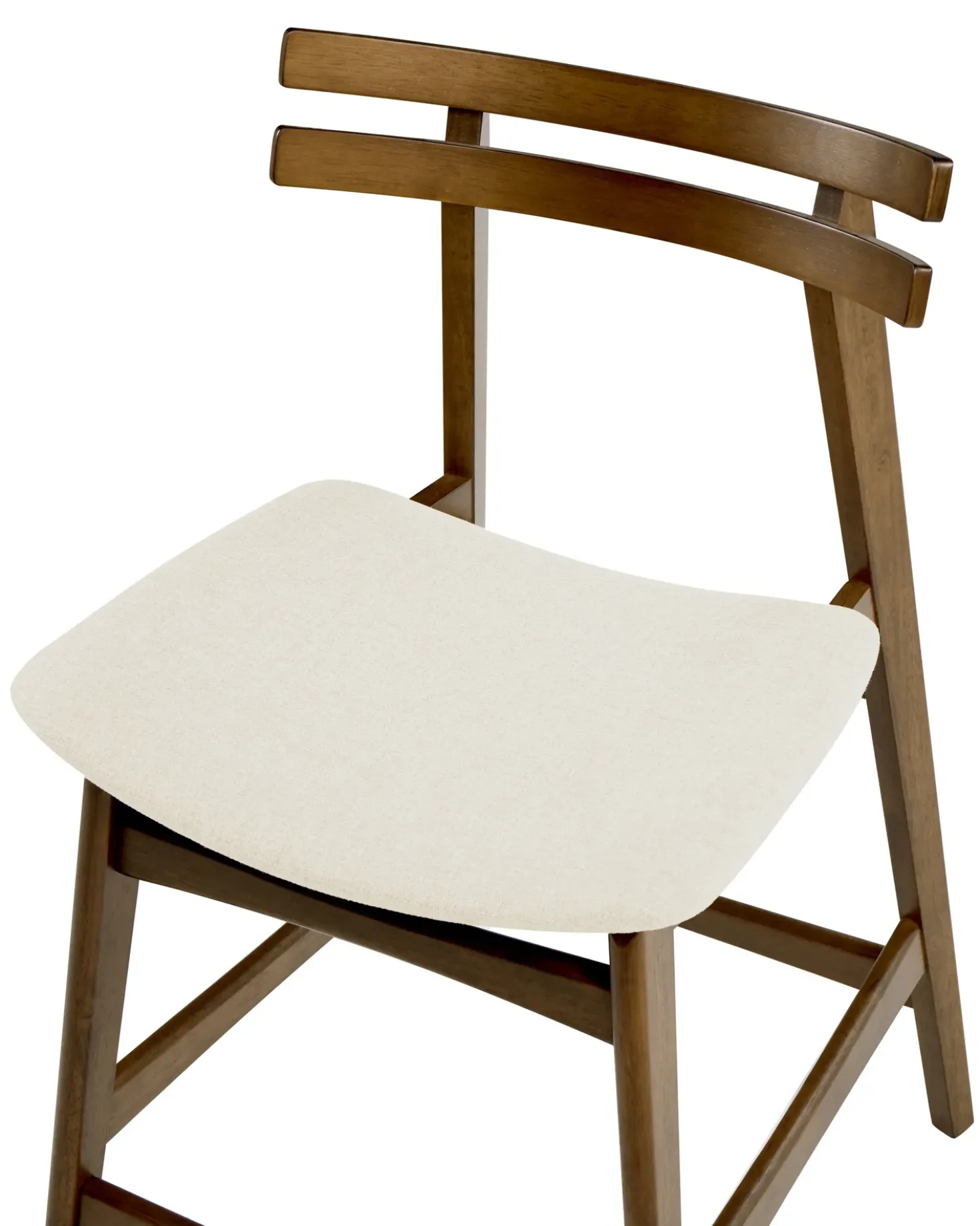 Set di 2 sedie alte CYNTHIANA Legno Marrone/Bianco Sporco