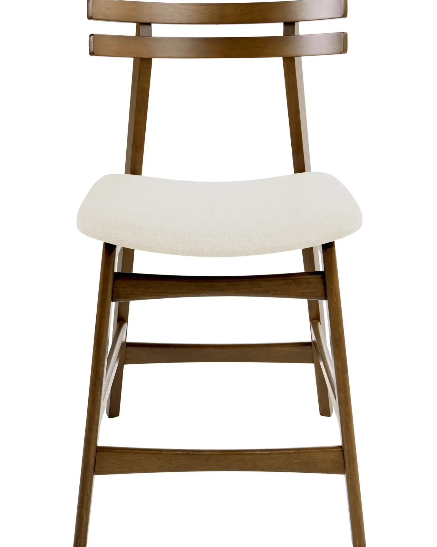Set di 2 sedie alte CYNTHIANA Legno Marrone/Bianco Sporco