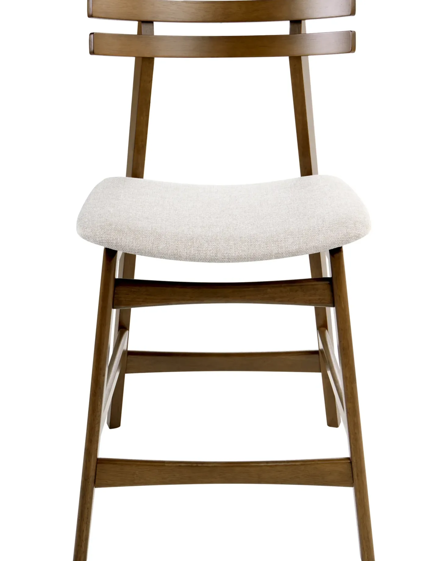 Set di 2 sedie alte CYNTHIANA Legno Marrone/Beige chiaro
