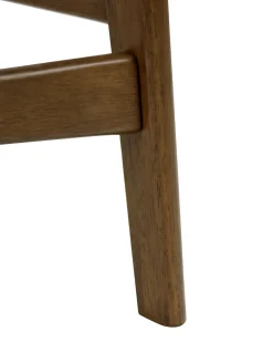 Set di 2 sedie alte CYNTHIANA Legno Marrone/Beige chiaro
