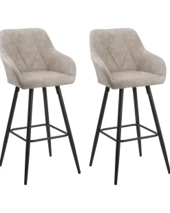 Set di 2 sedie alte DARIEN Beige