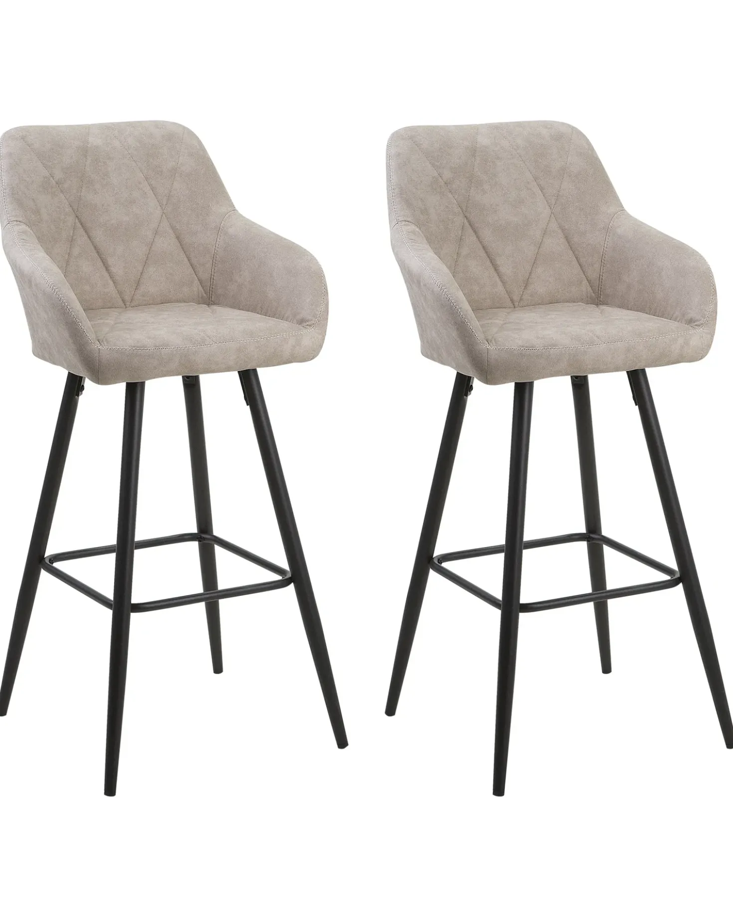 Set di 2 sedie alte DARIEN Beige