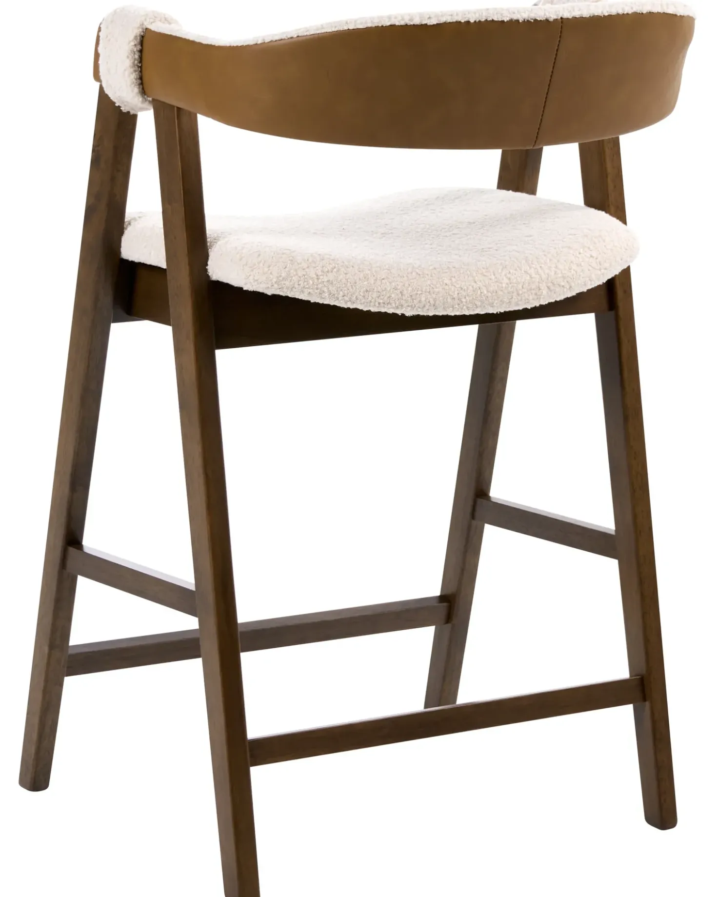 Set di 2 sedie alte DAY Bouclé Marrone/Beige chiaro
