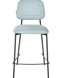 Set di 2 sedie alte DUETTE Tessuto Azzurro