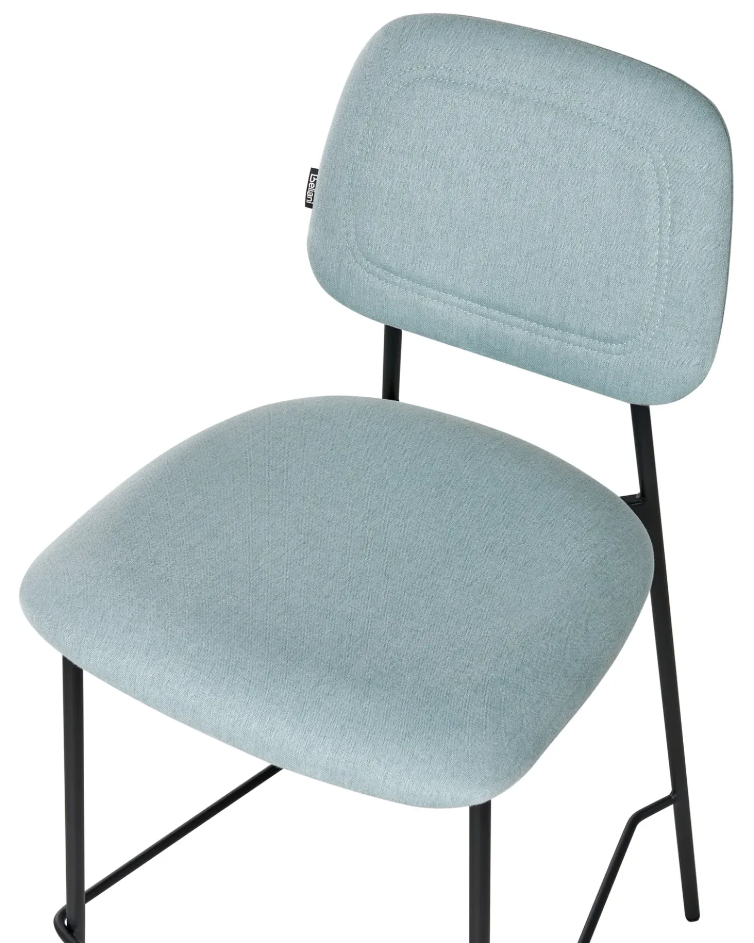 Set di 2 sedie alte DUETTE Tessuto Azzurro