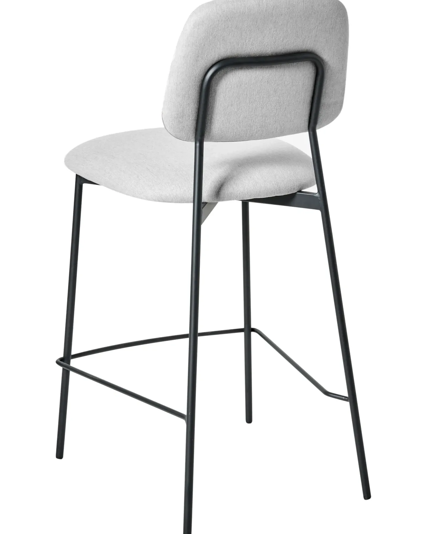Set di 2 sedie alte DUETTE Lino sintetico Grigio chiaro