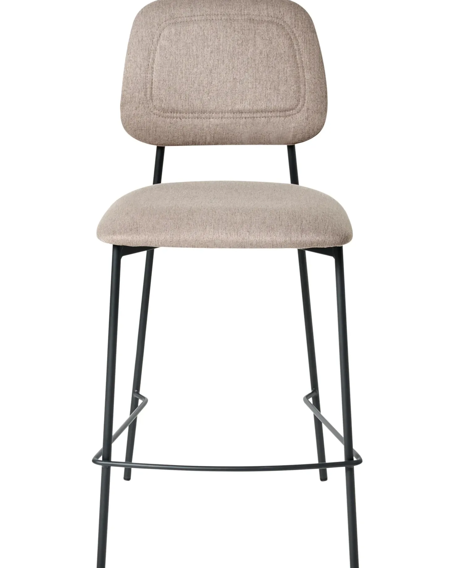Set di 2 sedie alte DUETTE Lino sintetico Tortora