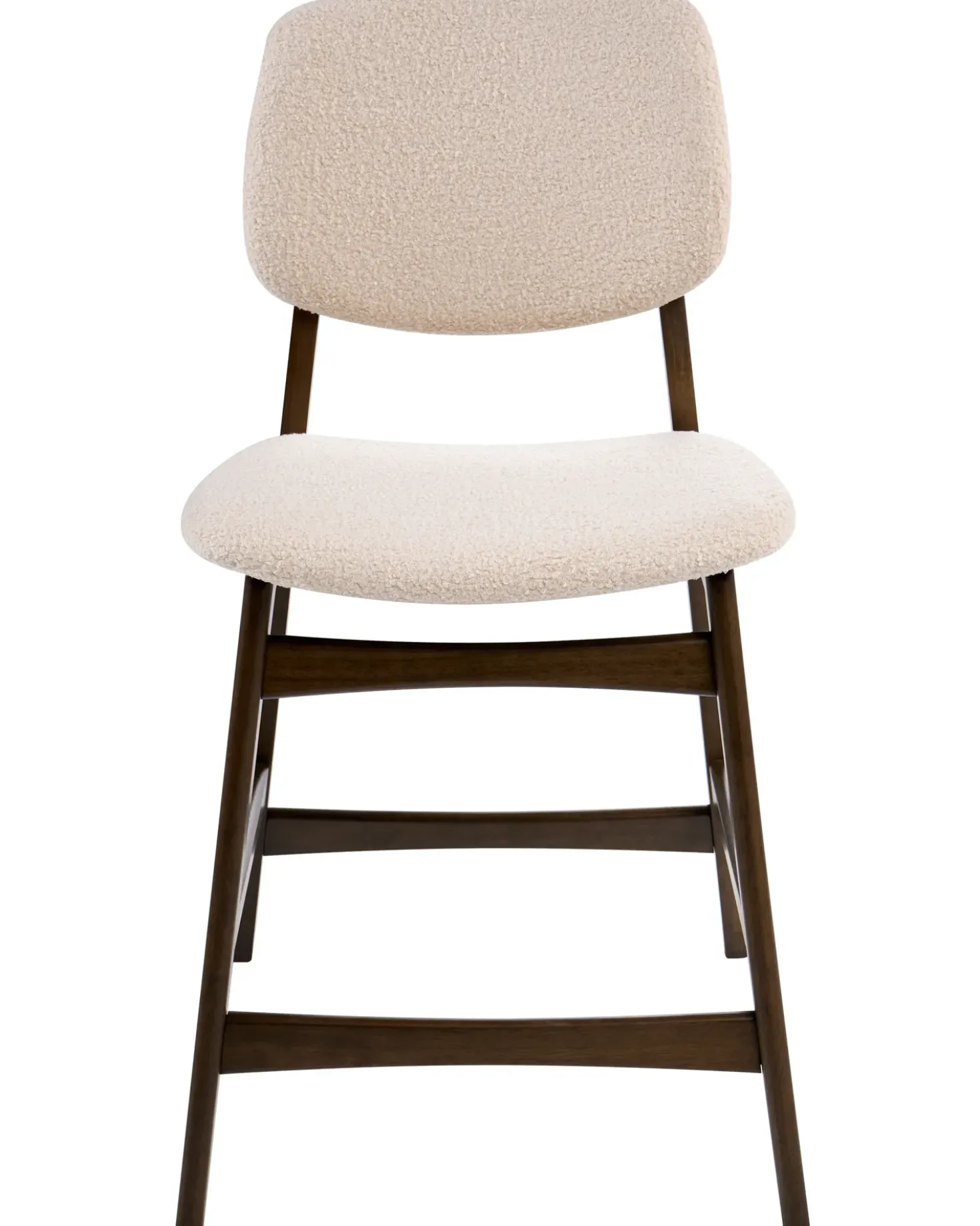 Set di 2 sedie alte ELAINE Bouclé Marrone/Beige chiaro