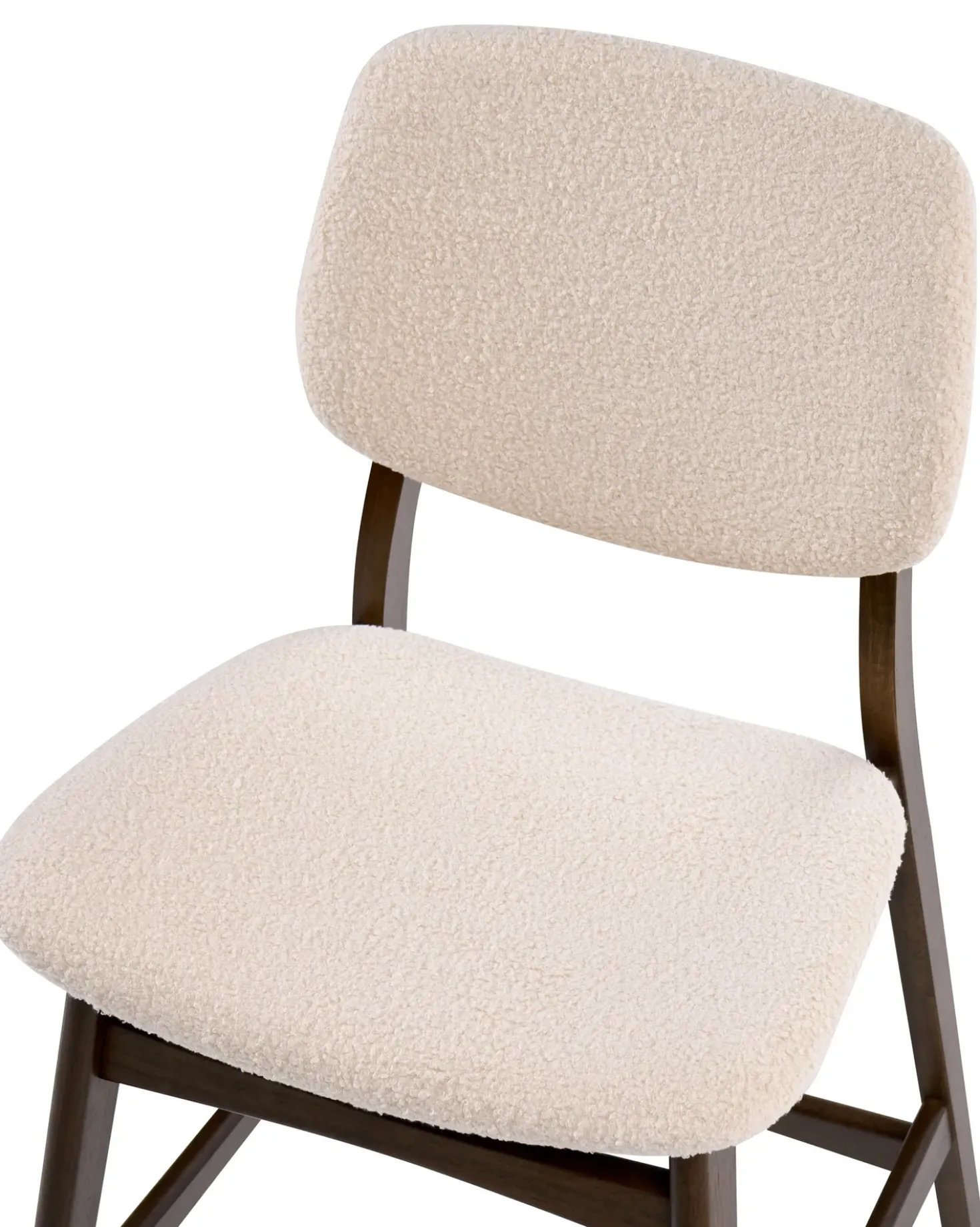 Set di 2 sedie alte ELAINE Bouclé Marrone/Beige chiaro