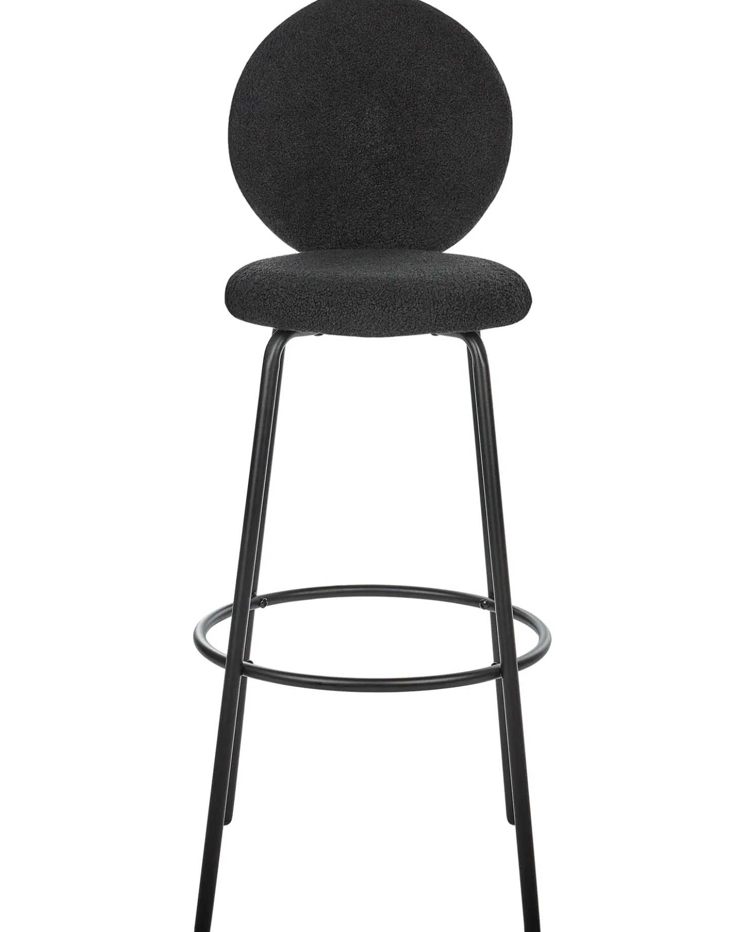 Set di 2 sedie alte EMERY Bouclé Nero