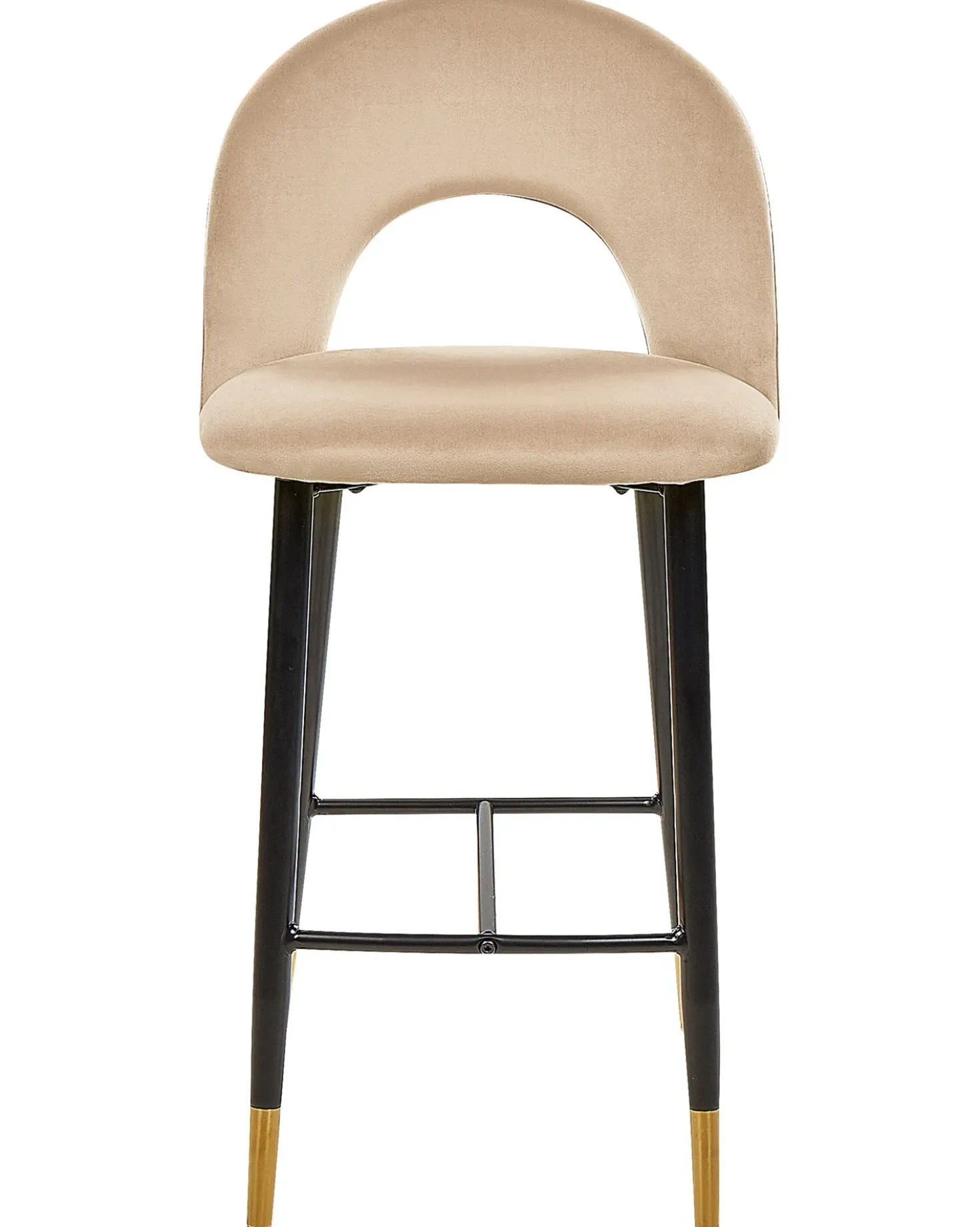Set di 2 sedie alte FALTON Velluto Beige