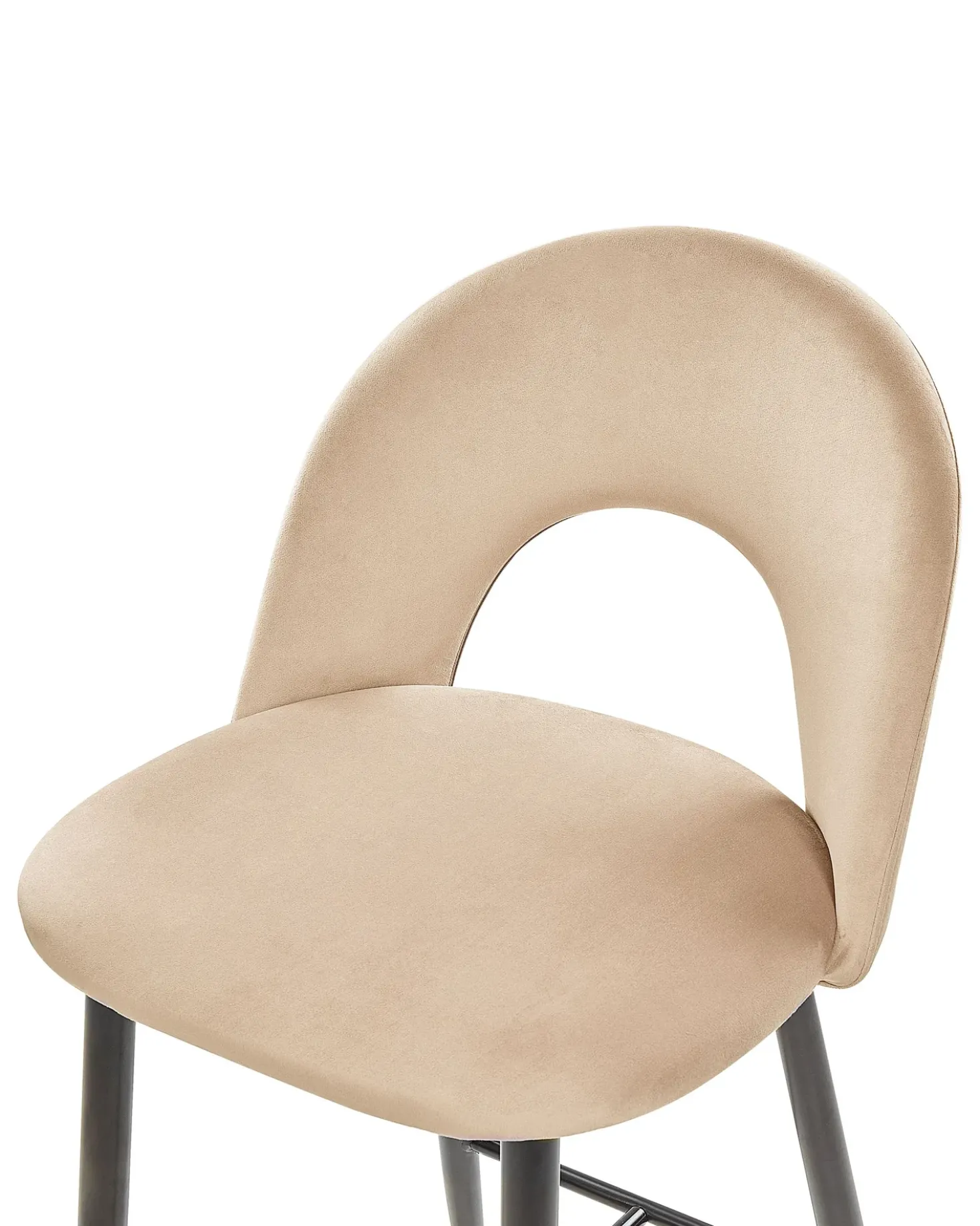 Set di 2 sedie alte FALTON Velluto Beige