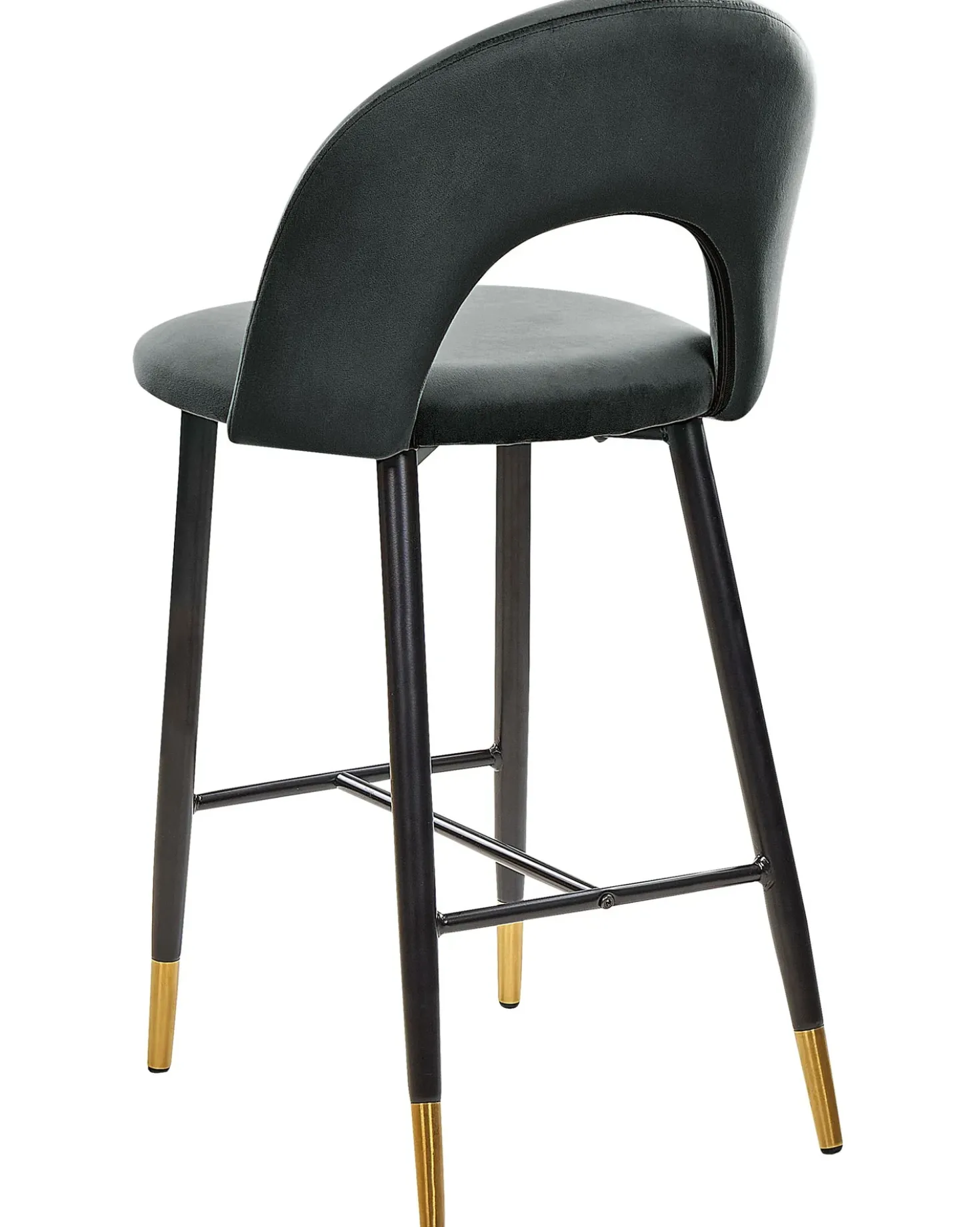 Set di 2 sedie alte FALTON Velluto Nero