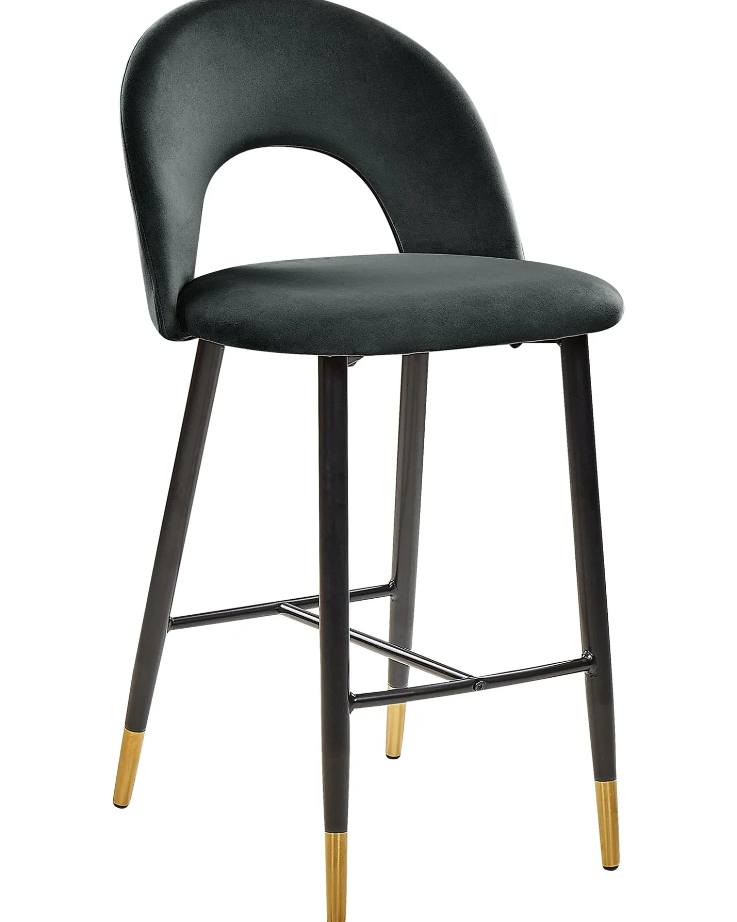 Set di 2 sedie alte FALTON Velluto Nero