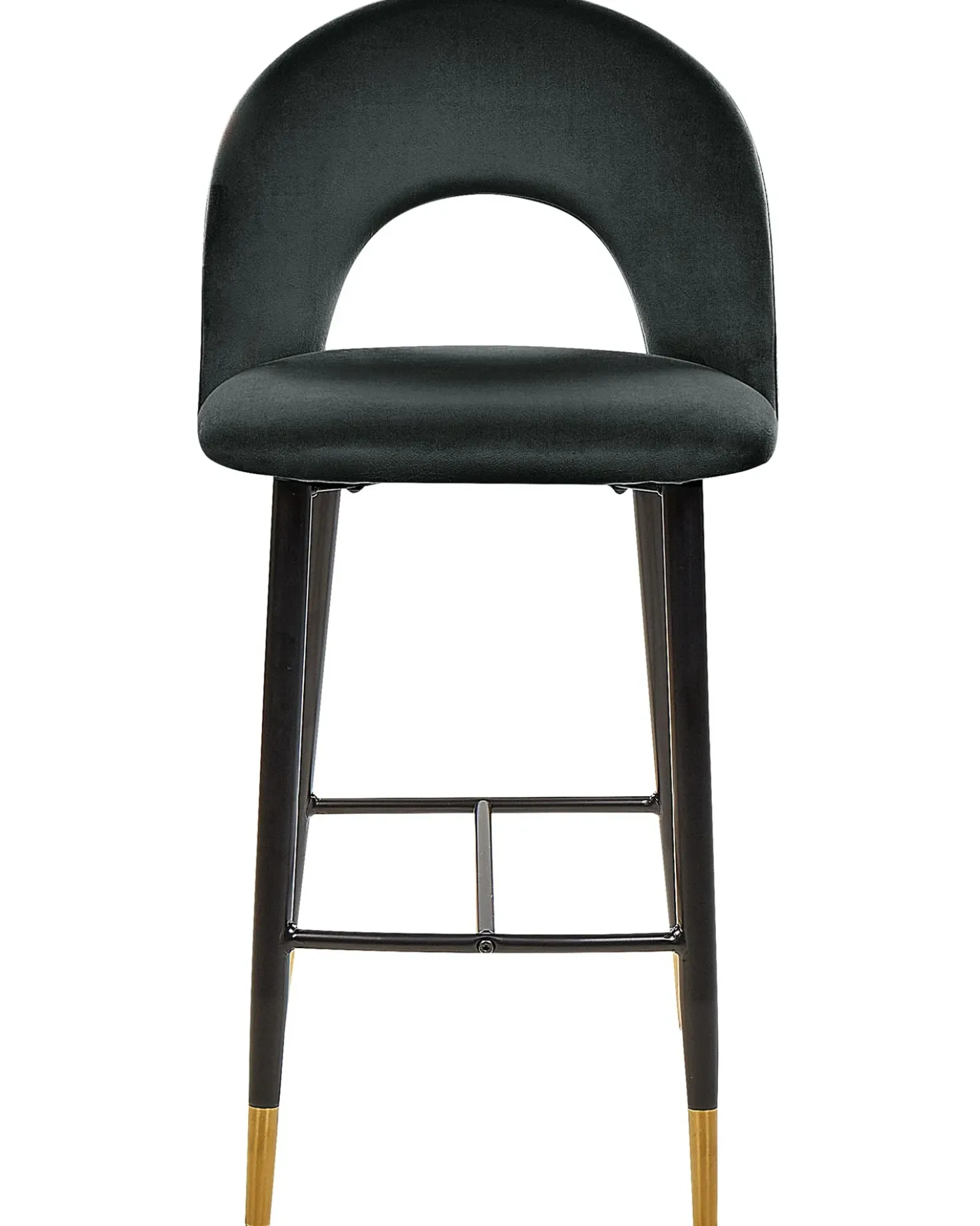 Set di 2 sedie alte FALTON Velluto Nero