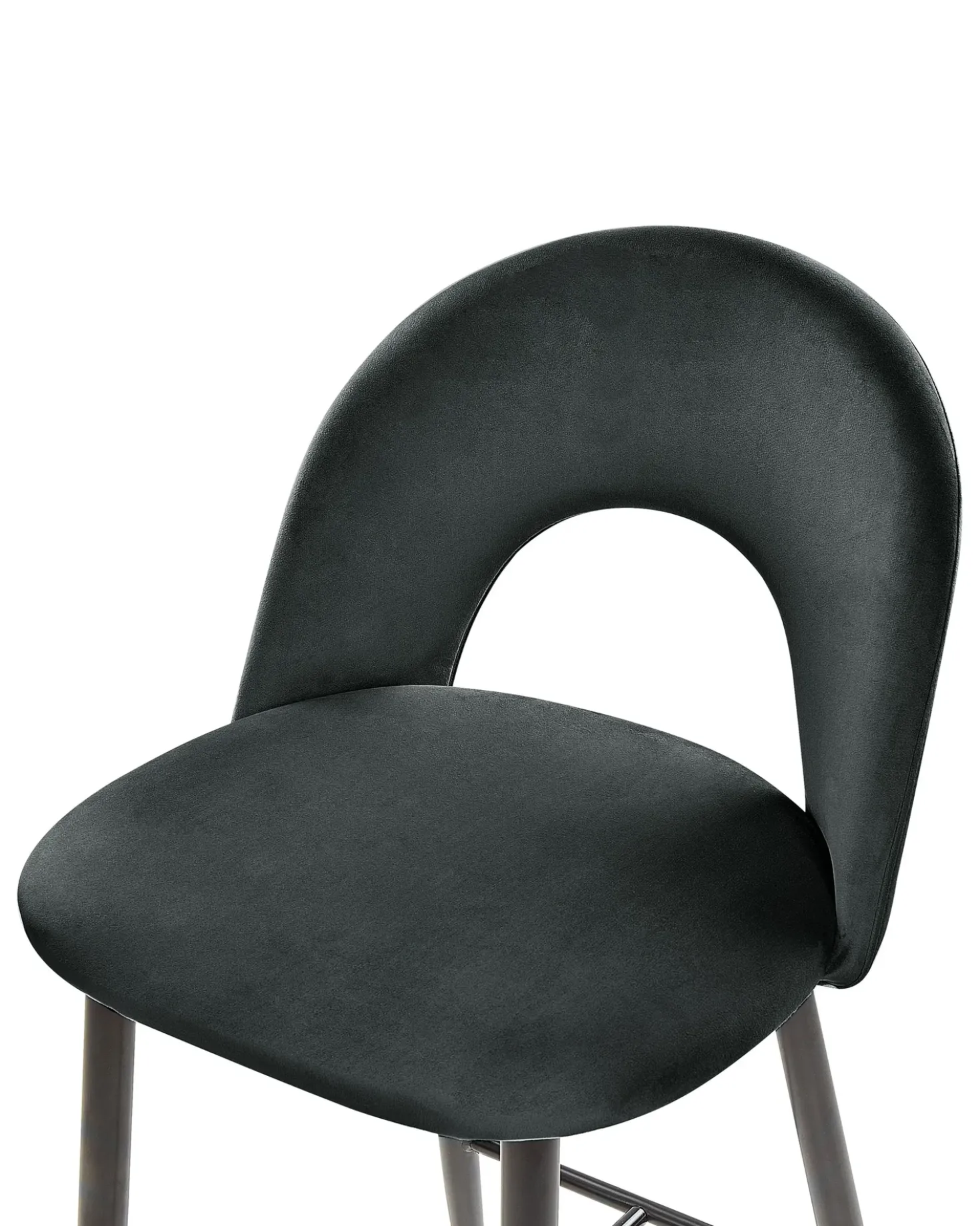 Set di 2 sedie alte FALTON Velluto Nero