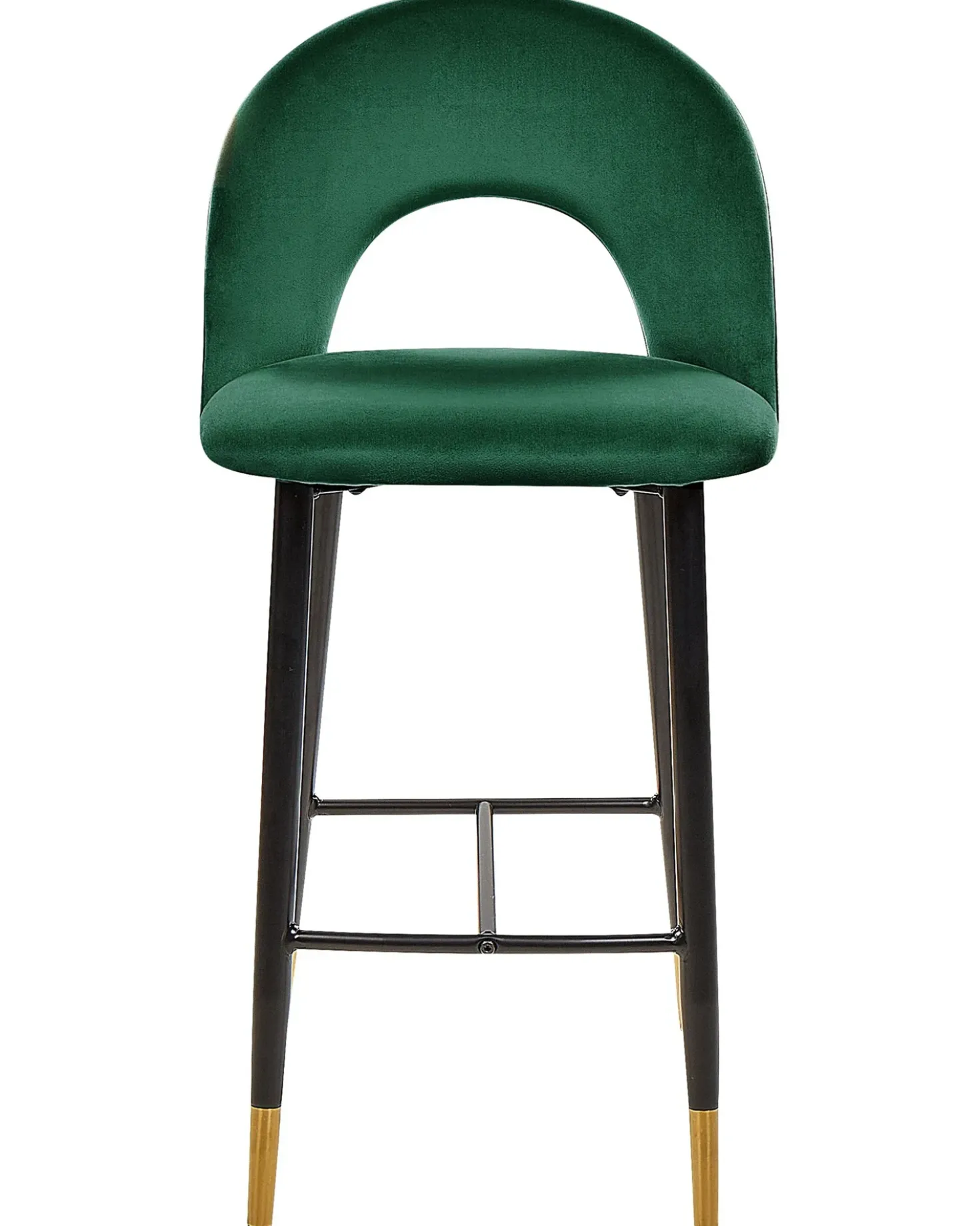 Set di 2 sedie alte FALTON Velluto Verde smeraldo