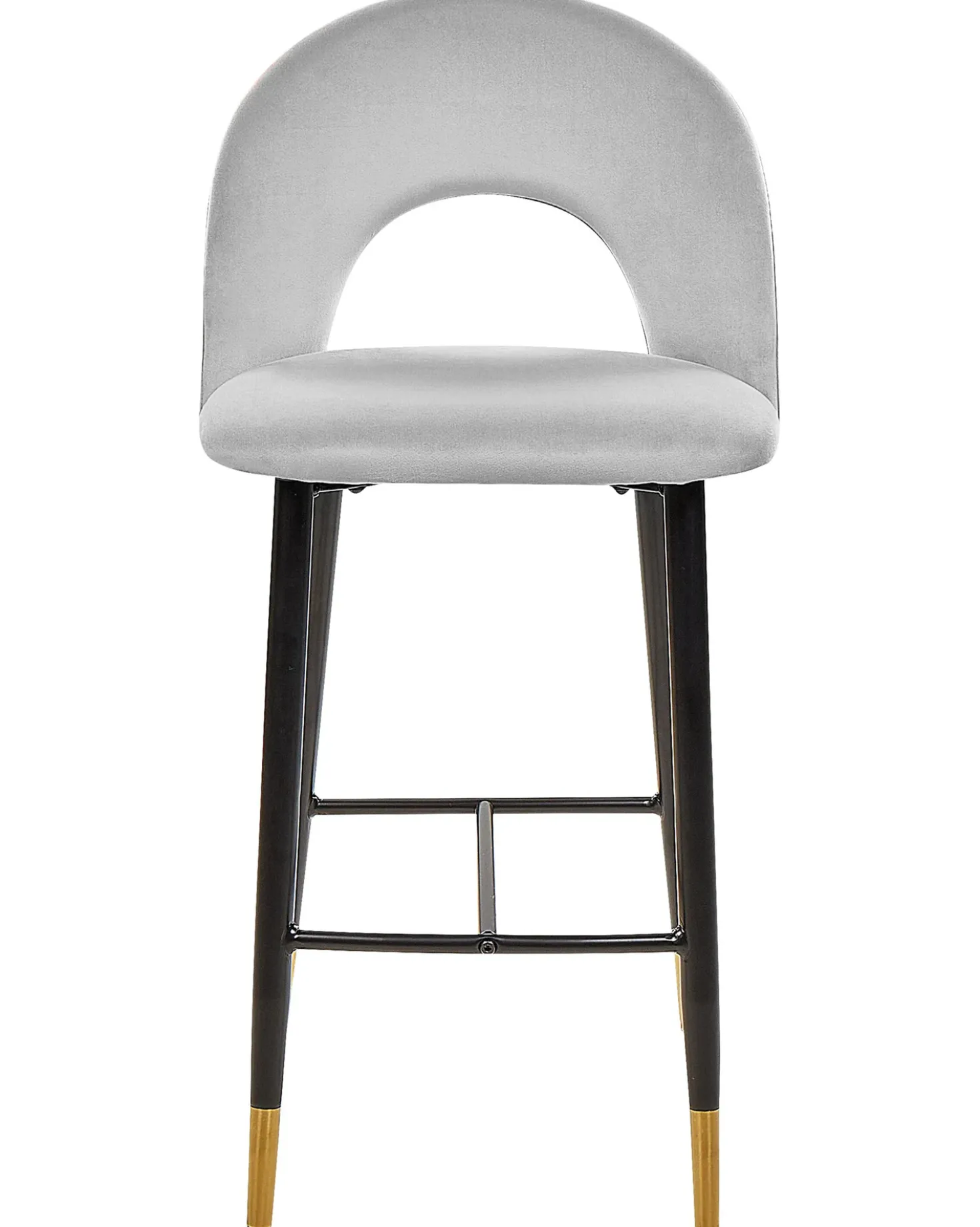 Set di 2 sedie alte FALTON Velluto Grigio