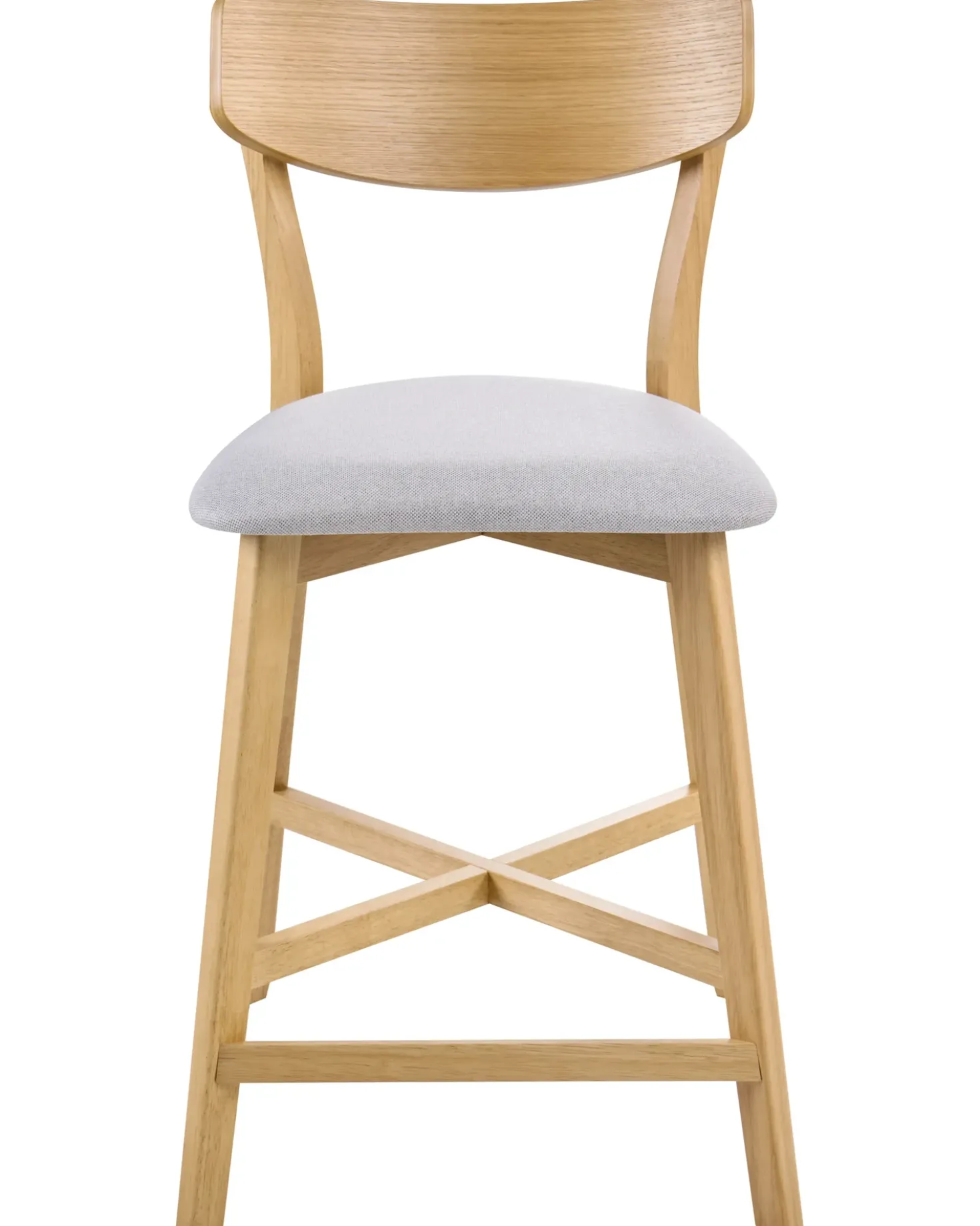 Set di 2 sedie alte HOPE Legno Marrone chiaro/Grigio