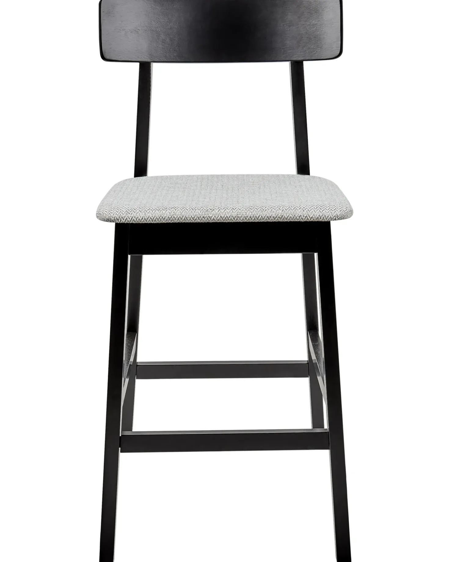 Set di 2 sedie alte ISANTI Legno Nero/Grigio