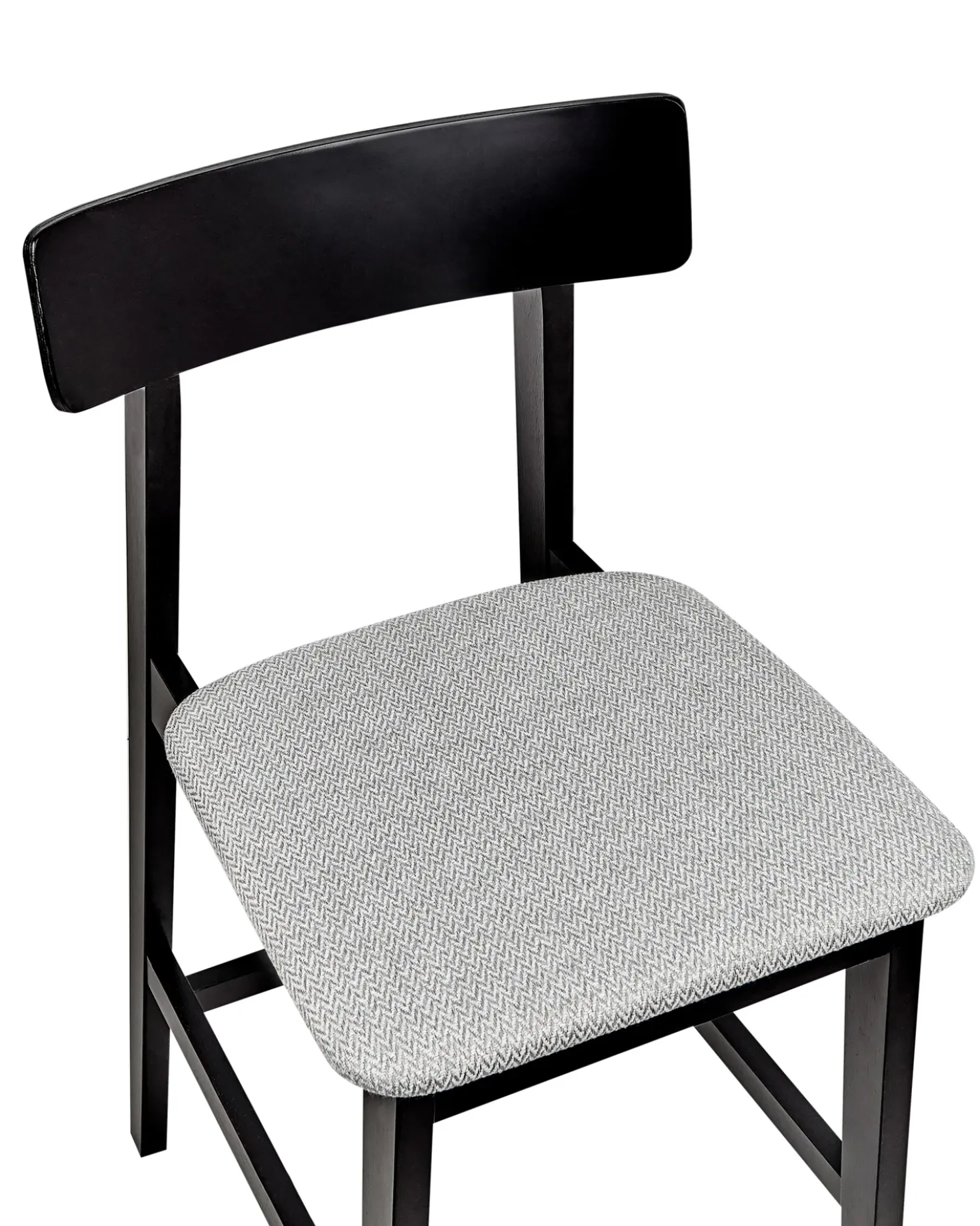 Set di 2 sedie alte ISANTI Legno Nero/Grigio