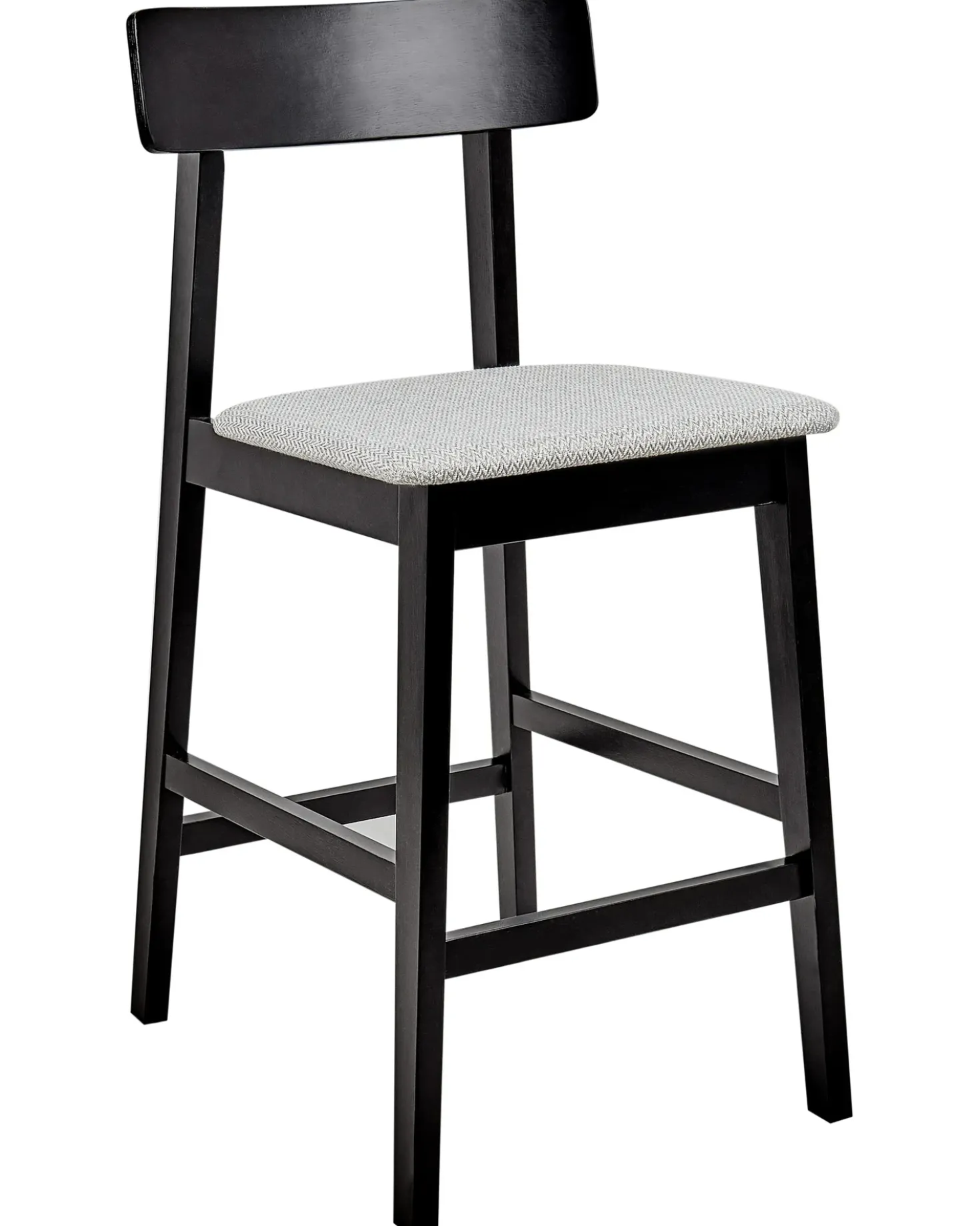 Set di 2 sedie alte ISANTI Legno Nero/Grigio