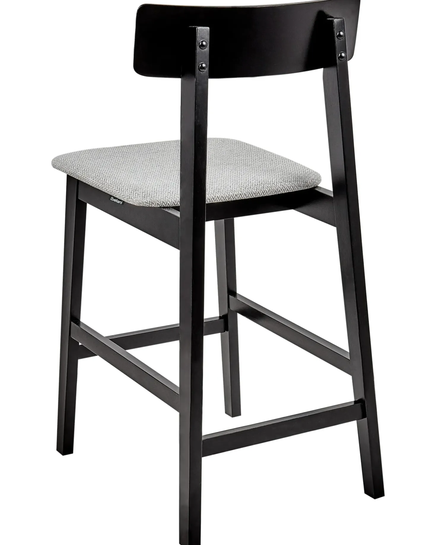 Set di 2 sedie alte ISANTI Legno Nero/Grigio