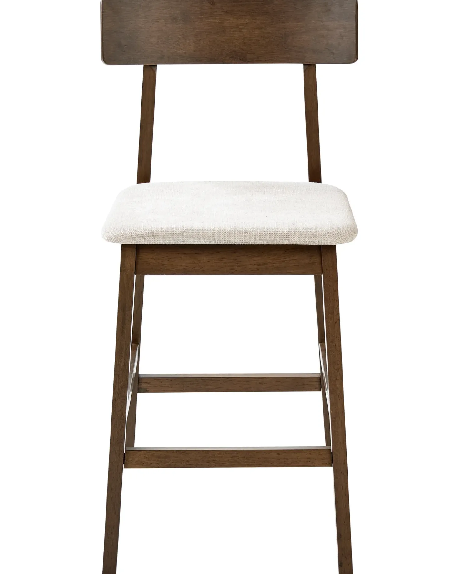 Set di 2 sedie alte ISANTI Legno Marrone scuro/Tortora