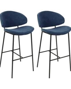 Set di 2 sedie alte KIANA Blu marino
