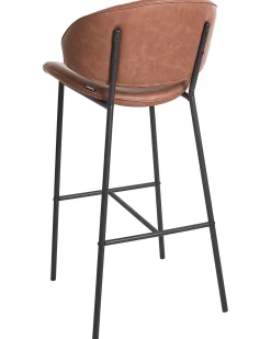 Set di 2 sedie alte KIANA Pelle sintetica Marrone