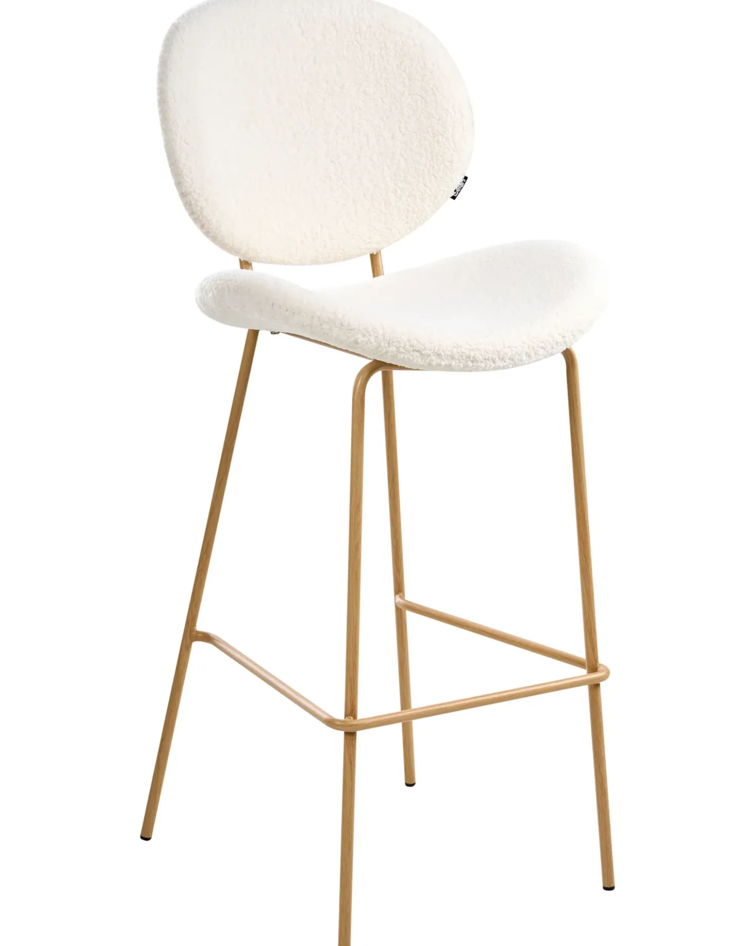 Set di 2 sedie alte LUANA Bouclé Bianco
